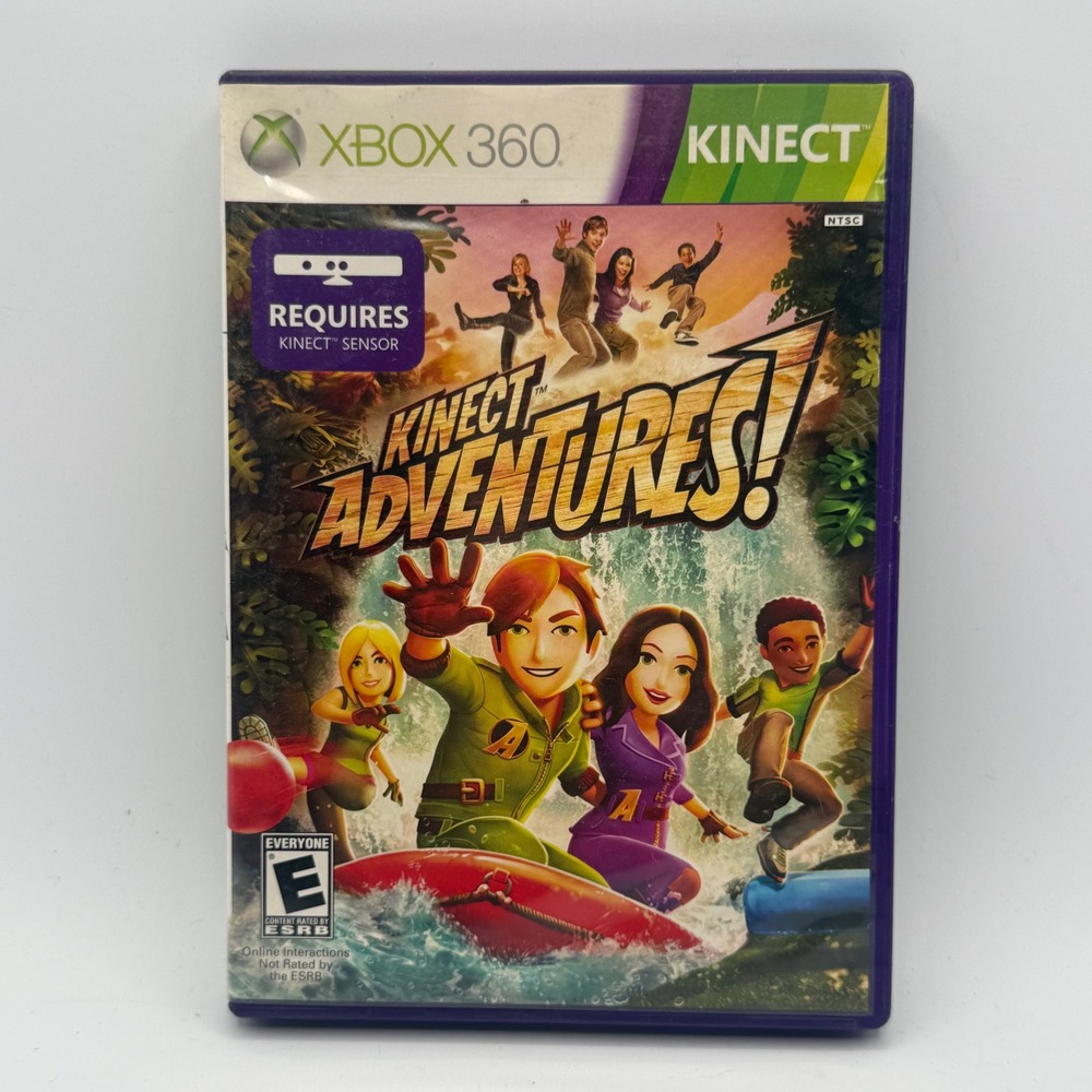 Microsoft Kinect Adventures Xbox 360 Game NTSC Purple Case Excellent Manual